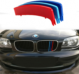 Set emblema ornament plastic grila BMW MPower Seria 1 E87 11 bare 2003-2011 
