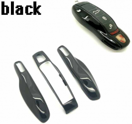 Carcasa protectie cheie Porsche Cayenne Panamera Boxster Macan 911 negru lucios 