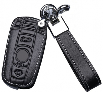 Husa cheie piele ecologica negru BMW E90 E60 E70 E87 E30 E34 E36 E38 E39 E46 