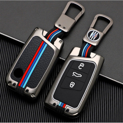 Carcasa din aluminiu premium pentru cheie VW Volkswagen Passat B8 Tiguan Magotan Golf For Skoda Kodiaq Superb 