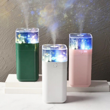 Lampa de proiectie si umidificator de birou Culoare - roz 