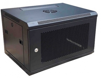 Rack DataLink 9U 540x450 mm montare pe perete asamblat negru perforat 