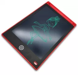 Tableta grafica de desenat pentru copii de 10 inch diagonala cu buton de stergere si creion - Rosu 