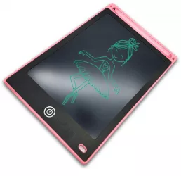 Tableta grafica de desenat pentru copii de 10 inch diagonala cu buton de stergere si creion - Roz 