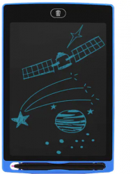 Tableta grafica de desenat pentru copii de 8.5 inch diagonala cu buton de stergere si creion - Albastru 