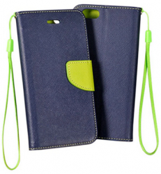 Flip cover pentru Motorola G7/G7 Plus Telone Piele ecologica Albastru/Verde 