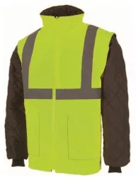 Jacheta vatuita Brighton marime XL matlasata de tip 2 in 1 culoare galben fluorescent