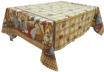 Fata de masa pentru 4 persoane Bucatarie traditionala bumbac 100 150x150cm multicolor 