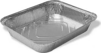Set 2 Caserole din Aluminiu 318x270x55 mm 8 Portii Dreptunghiulare Caserola pentru Catering 