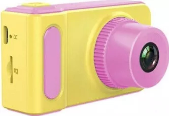 Camera digitala rezistenta la apa pentru copii galben cu roz Gonga 