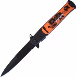 Briceag de buzunar 22.5 cm model Zombie Slayer cu lama stilet si sistem blocare lama 