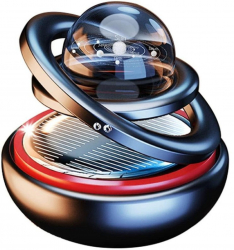 Difuzor rotativ solar de parfum auto negru 