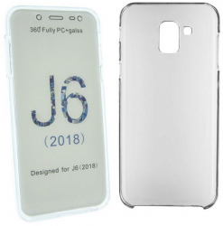 Husa 360 and deg Premium Fata and Spate pentru Samsung Galaxy J6 2018 Transparent 