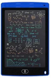 Tableta grafica de desenat pentru copii color de 12 inch diagonala cu buton de stergere si creion - Albastru 