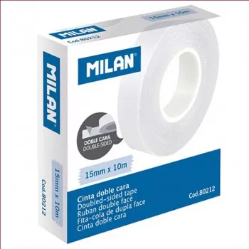 Banda Adeziva Dubla MILAN 15mm x 10m Ambalare Cutie Scotch pentru Birou 