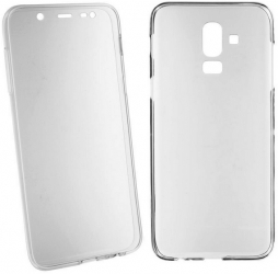 Husa Silicon 360 and deg Fata and Spate pentru Samsung Galaxy J8 2018 Transparent