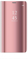 Husa Smart Clear View pentru Samsung A32 5G Pink Roz functie stand
