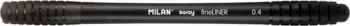 Pix MILAN Fineliner Mina Neagra Grosime Varf 0.4 mm Corp din Plastic de Culoare Neagra si Capac Aerisit Pixuri Milan 