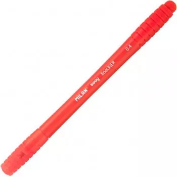 Pix MILAN Fineliner Mina Rosie Grosime Varf 0.4 mm Corp din Plastic de Culoare Rosie si Capac Aerisit Pixuri Milan 