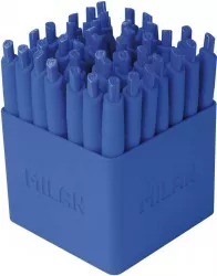 Pix MILAN Mini Mina Albastra 40 Buc/Set Grosime Varf 1 mm Mecanism si Corp Cauciucat de Culoare Albastra Pixuri Milan