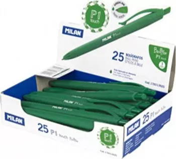 Pix MILAN Rubber Touch Mina Verde 25 Buc/Set Grosime Varf 1 mm Mecanism si Corp din Plastic Cauciucat de Culoare Verde 