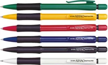 Pixuri AIHAO 503 Varf 0.7 mm 12 Buc/Set Plastic Retractabile Scriere Albastra Mecanism Retractabil 