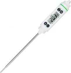Termometru digital cu sonda pentru bucatarie lichide alimente carne lactate prajituri ceara etc. -50 C - +350 C model PREMIUM alb 