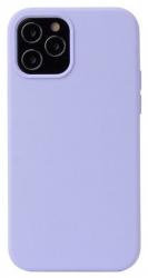 Husa din silicon compatibila cu iPhone 12 Pro Max silk touch interior din catifea camera bump Mov 