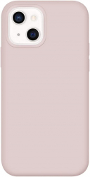 Husa din silicon compatibila cu iPhone 13 Pro Max silk touch interior din catifea camera bump Roz deschis 