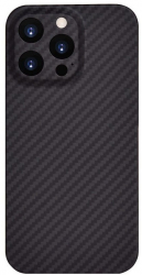 Husa Kevlar iPhone 14 Pro Max - Ultra rezistenta si usoara Fibra de Carbon Aramida - Negru 