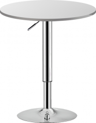 Masa de bar 2HOME rotunda Alb picior reglabil 60-80cm 