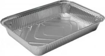 Set 2 Caserole din Aluminiu 317x218x50 mm 6 Portii Dreptunghiulare Caserola Aluminiu Unica Folosinta 