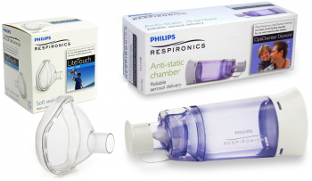 Set Camera de inhalare si Masca large 5 ani - adulti LiteTouch Philips Respironics 