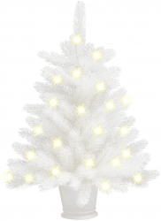 Brad de Craciun artificial cu LED-uri alb 65 cm 