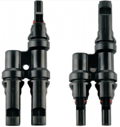 Set conectori MC4 tip spliter 2M1F + 2F1M curent nominal 50A tensiune 1500VDC IEC 800VDC UL
