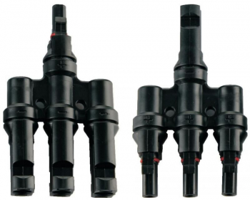 Set conectori MC4 tip spliter 3M1F + 3F1M curent nominal 50A tensiune 1500VDC IEC 800VDC UL