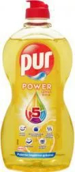 Detergent de Vase Lichid PUR Power 5 Lemon Extra Cantitate 450 ml Parfum de Lamaie