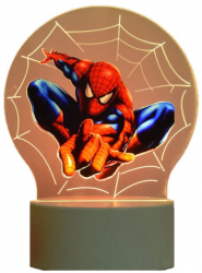 Lampa De Veghe LED Spiderman 7 Culori Lumina Ambientala Alimentare USB sau 3 baterii AA 