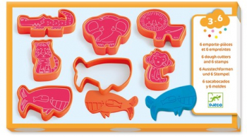 Forme pentru plastilina si stampile Djeco animale salbatice 