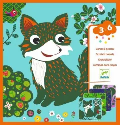 Set creativ de razuit Djeco Animale prietenoase 