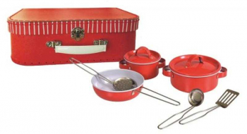 Set vase metalice rosii Egmont 
