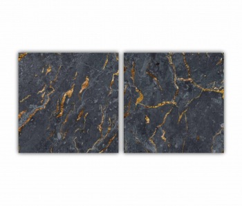 Set 2 Tablouri Multicanvas Black marble texture 0537 160X80 cm 