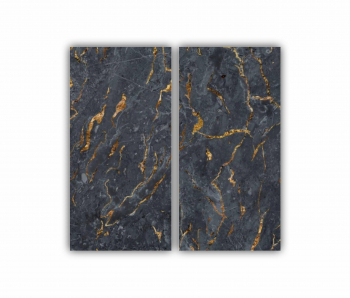 Set 2 Tablouri Multicanvas Black marble texture 0537 80X80 cm