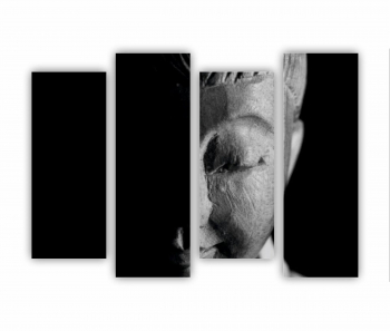 Set 4 Tablouri Multicanvas Buddha black and white 0140 160X120 cm 