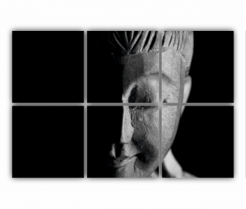 Set 6 Tablouri Multicanvas Buddha black and white 0140 120X80 cm 