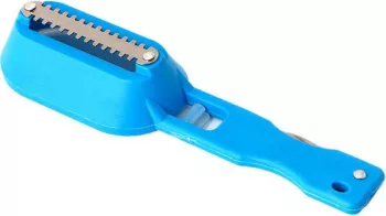 Curatator Peste ce contine cuva depozitare solzi Peste + mini cutit de Inox incorporat pentru razuire solzi albastru