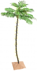 Palmier cu LED 96 LED-uri alb calde 180 cm 