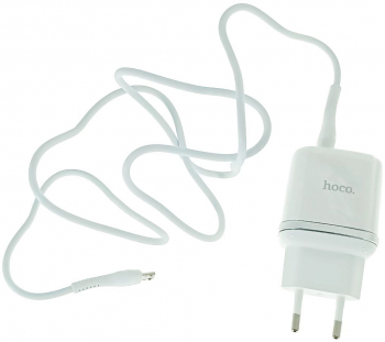 Set incarcator de retea cu 2 X USB si cablu micro USB lungime 1m Hoco N4 73104 5V 2.4A alb 