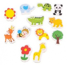 Set 12 magneti de frigider cu animale figurine educative pentru copii set Multicolor 