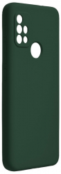 Husa din silicon compatibila cu Motorola Moto G30 / G20 / G10 silk touch interior din catifea Verde inchis 